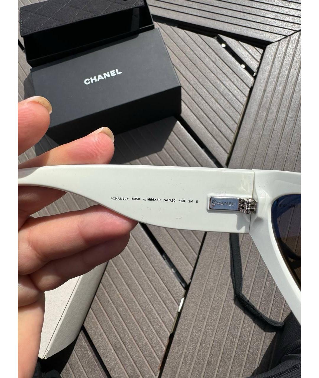 CHANEL Черные пластиковые солнцезащитные очки, фото 5