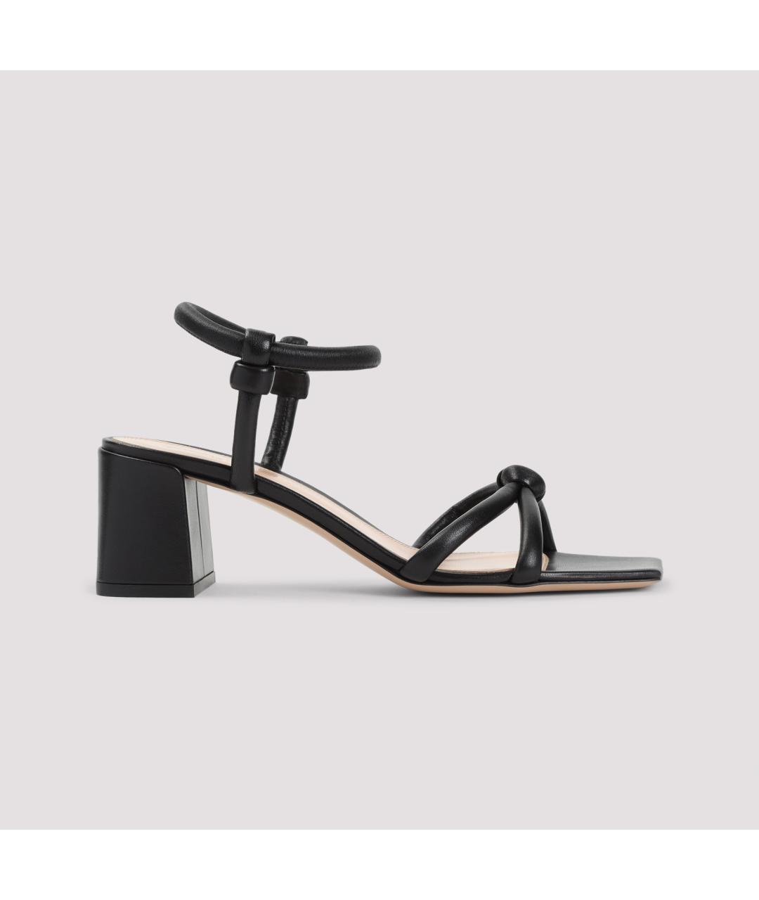 GIANVITO ROSSI Черные кожаные босоножки, фото 2