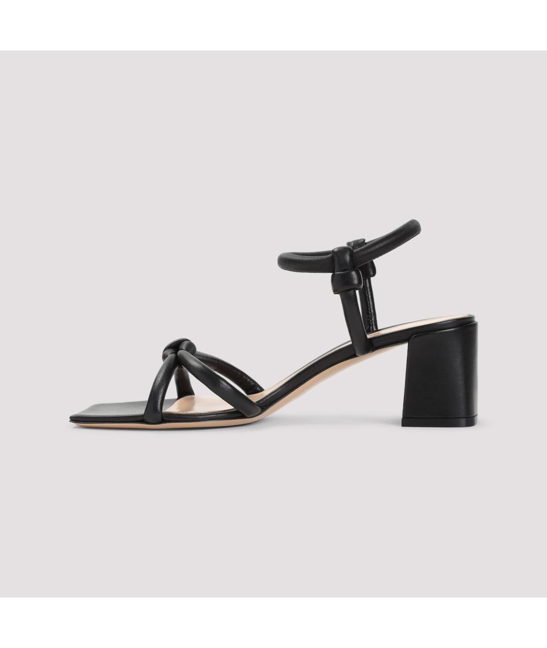 GIANVITO ROSSI Черные кожаные босоножки, фото 3