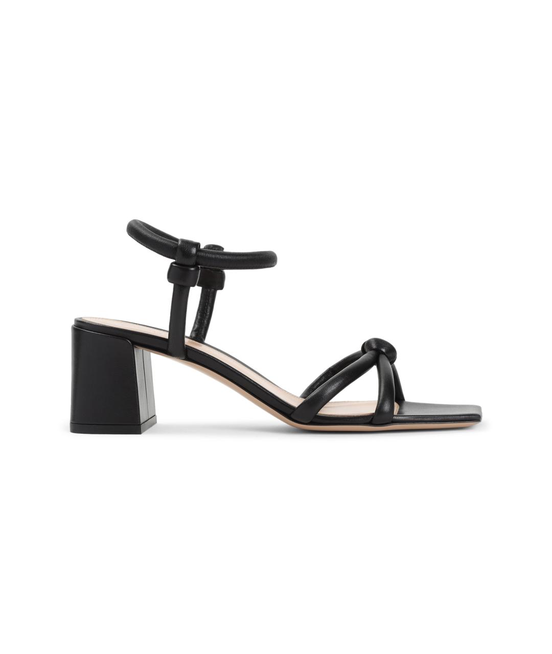 GIANVITO ROSSI Черные кожаные босоножки, фото 1