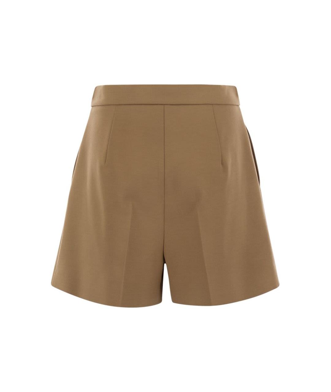 MAX MARA Коричневые шерстяные шорты, фото 2