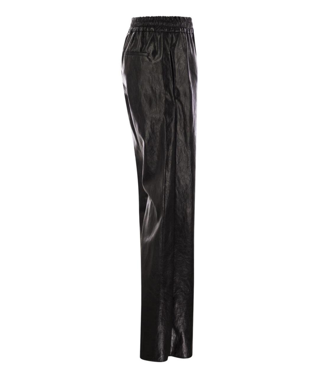 WEEKEND MAX MARA Черные вискозные прямые брюки, фото 3