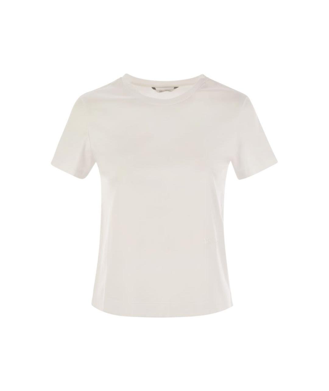 MAX MARA Белая хлопковая футболка, фото 1