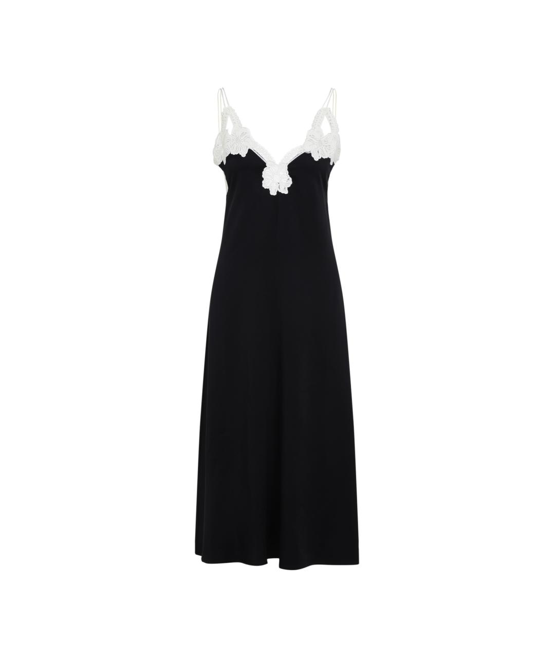 JIL SANDER Черное вискозное повседневное платье, фото 1