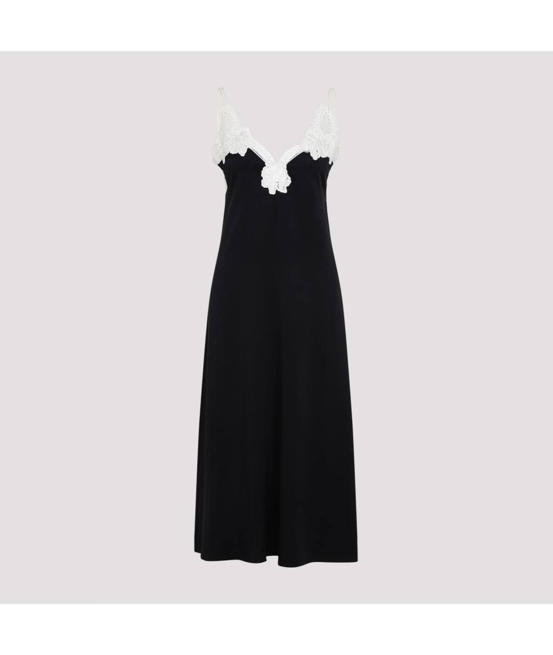JIL SANDER Черное вискозное повседневное платье, фото 2