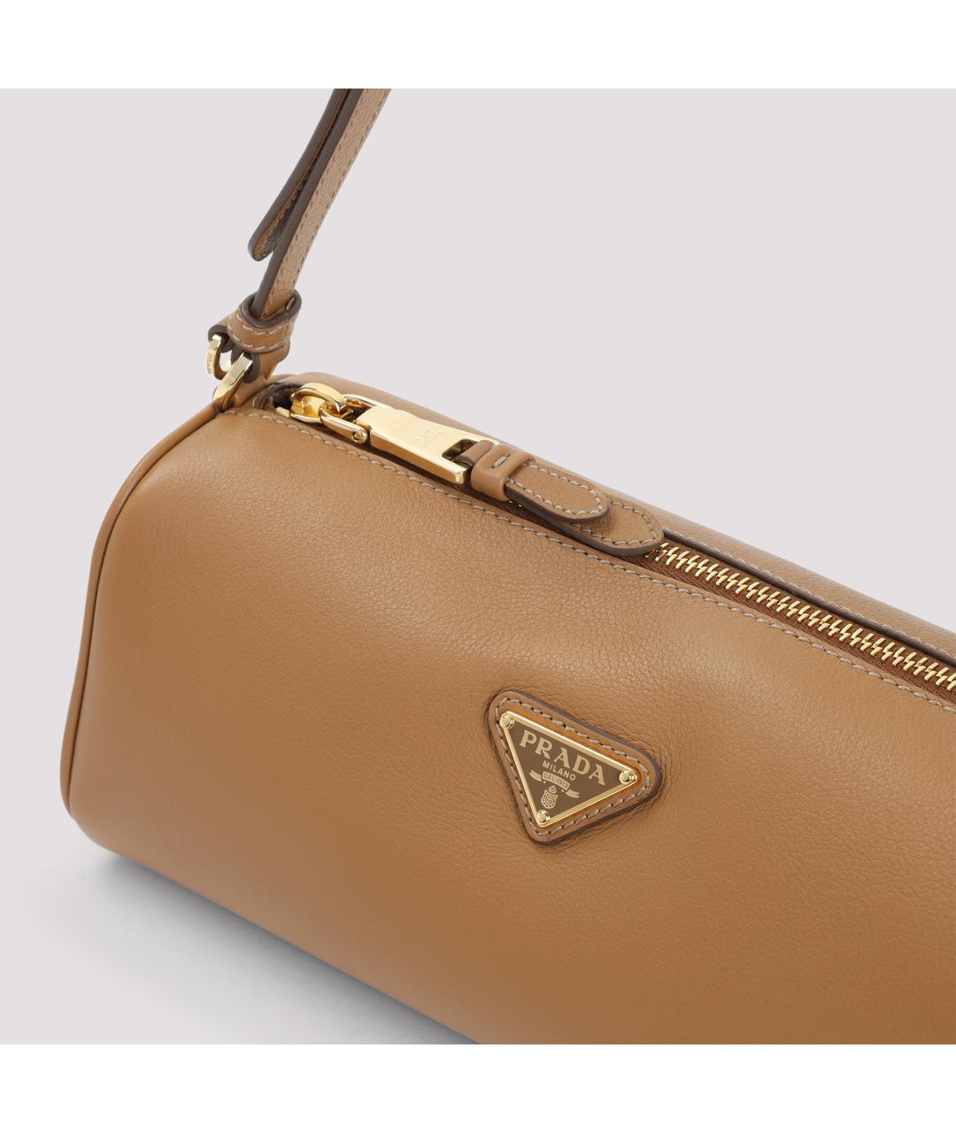 PRADA Бежевая кожаная сумка через плечо, фото 4