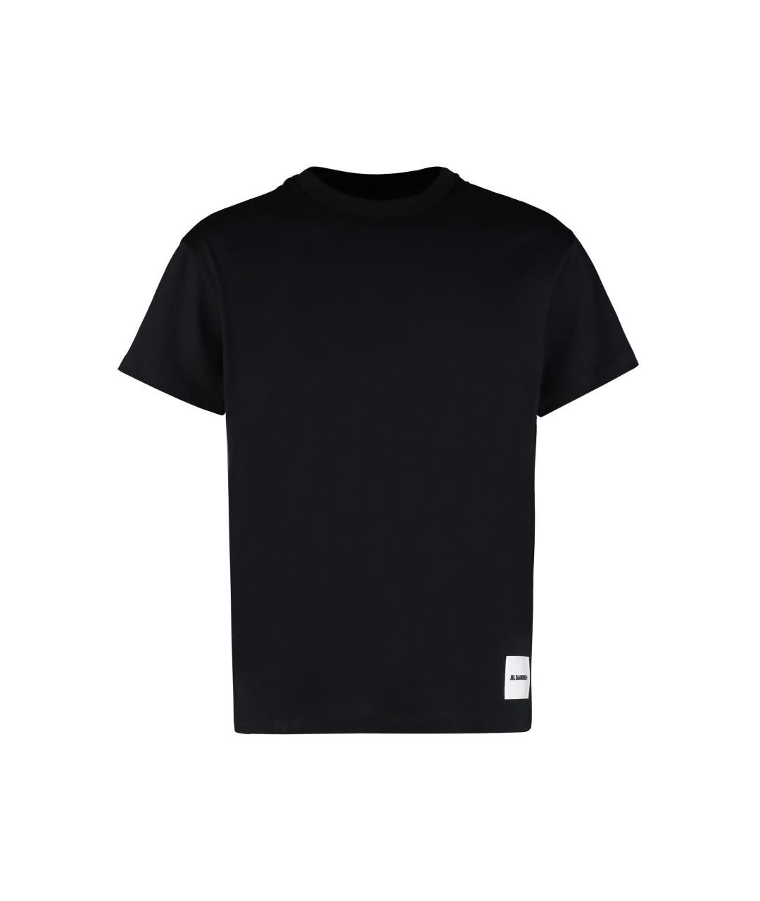 JIL SANDER Черная хлопковая футболка, фото 1