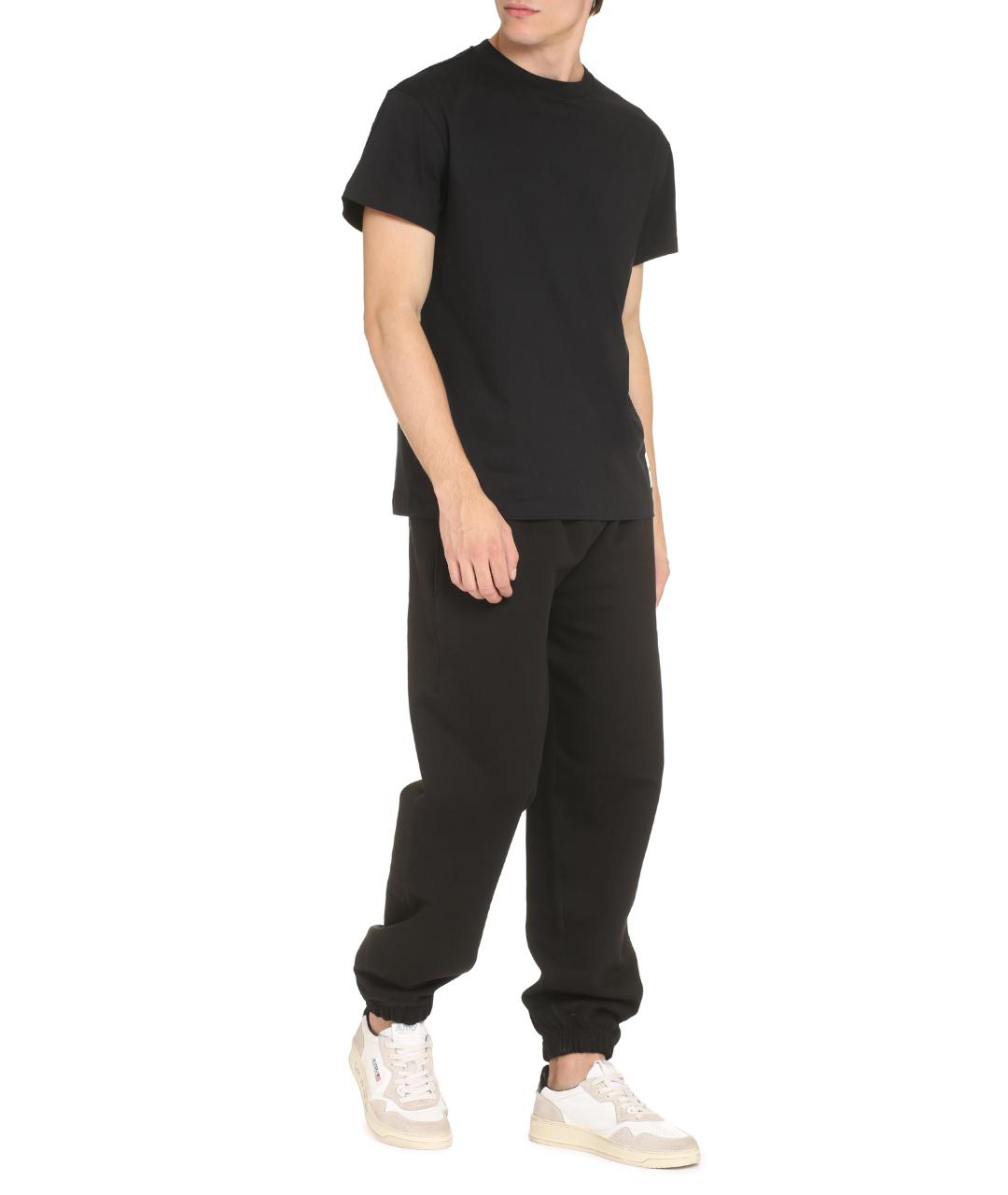 JIL SANDER Черная хлопковая футболка, фото 4