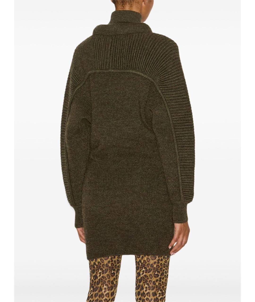 ISABEL MARANT Зеленые шерстяное повседневное платье, фото 4