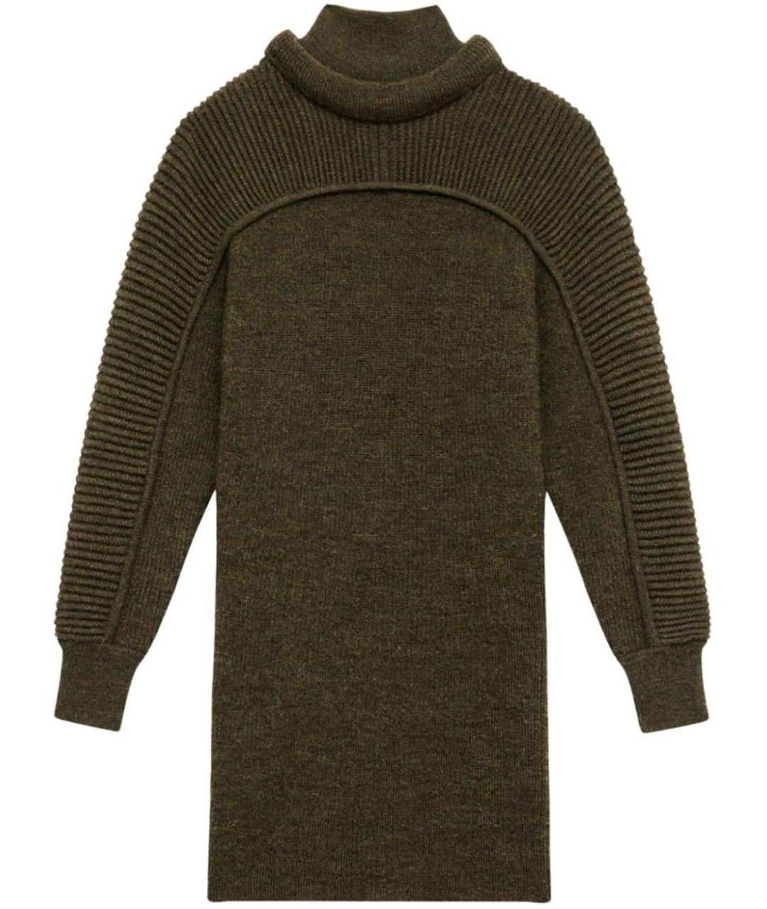 ISABEL MARANT Зеленые шерстяное повседневное платье, фото 1