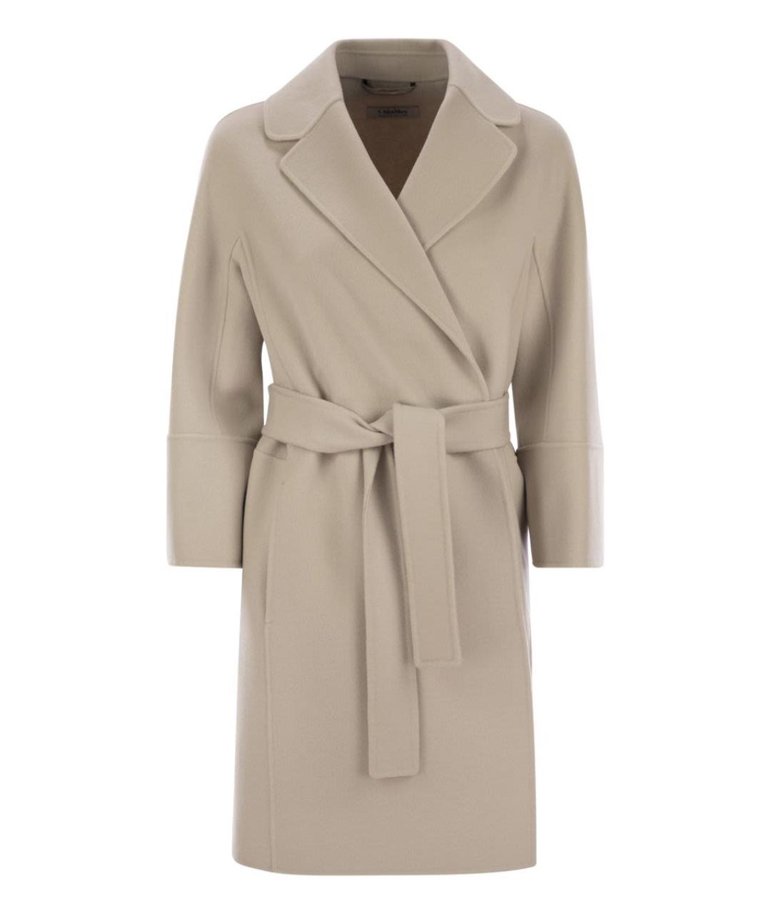'S MAX MARA Бежевое шерстяное пальто, фото 1