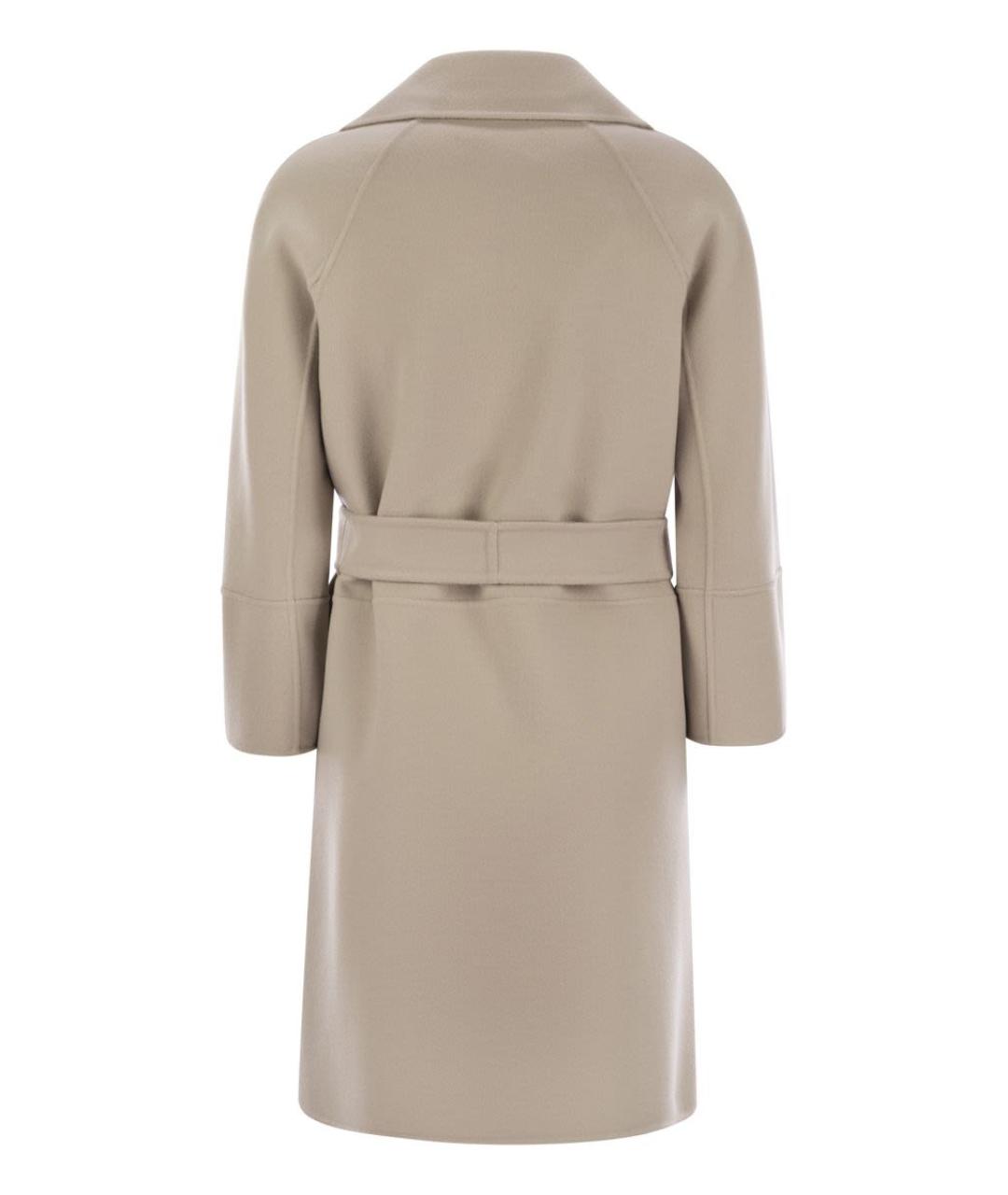 'S MAX MARA Бежевое шерстяное пальто, фото 2