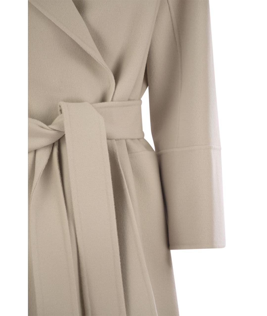 'S MAX MARA Бежевое шерстяное пальто, фото 4