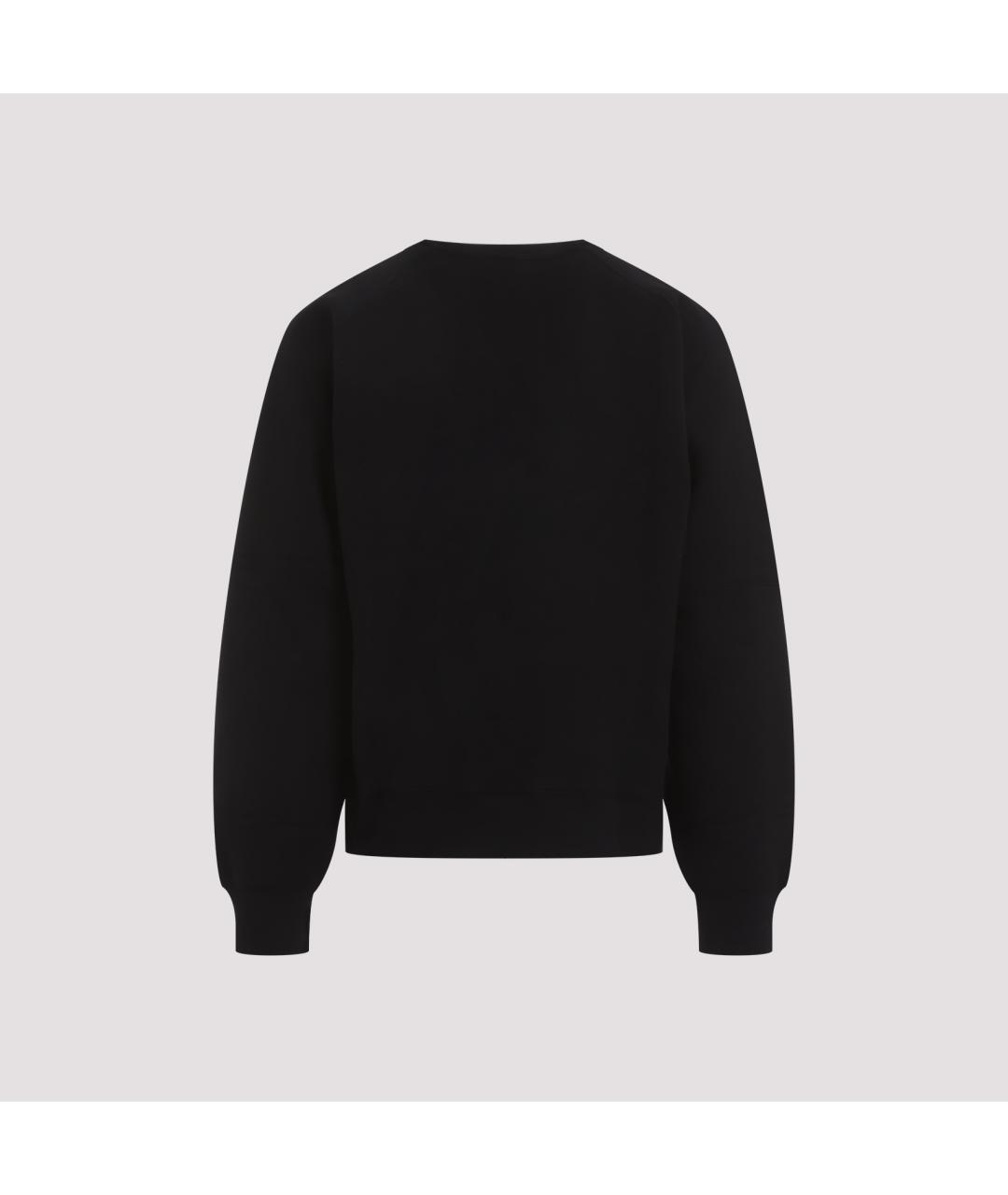 SAINT LAURENT Черный хлопковый джемпер / свитер, фото 3