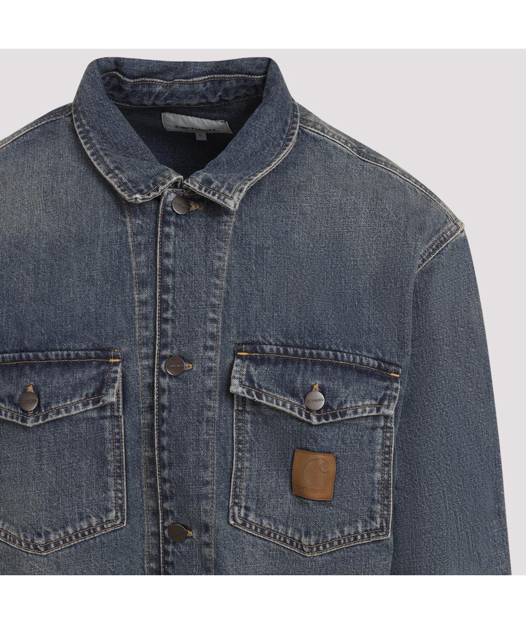 CARHARTT WIP Синяя хлопковая куртка, фото 4