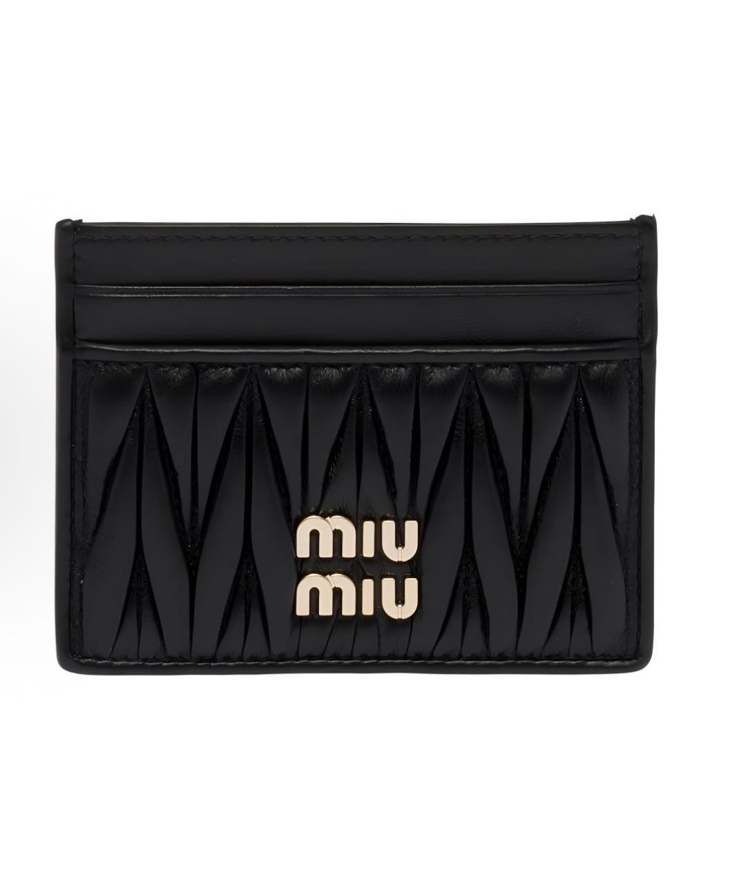 MIU MIU Черный кожаный кардхолдер, фото 1