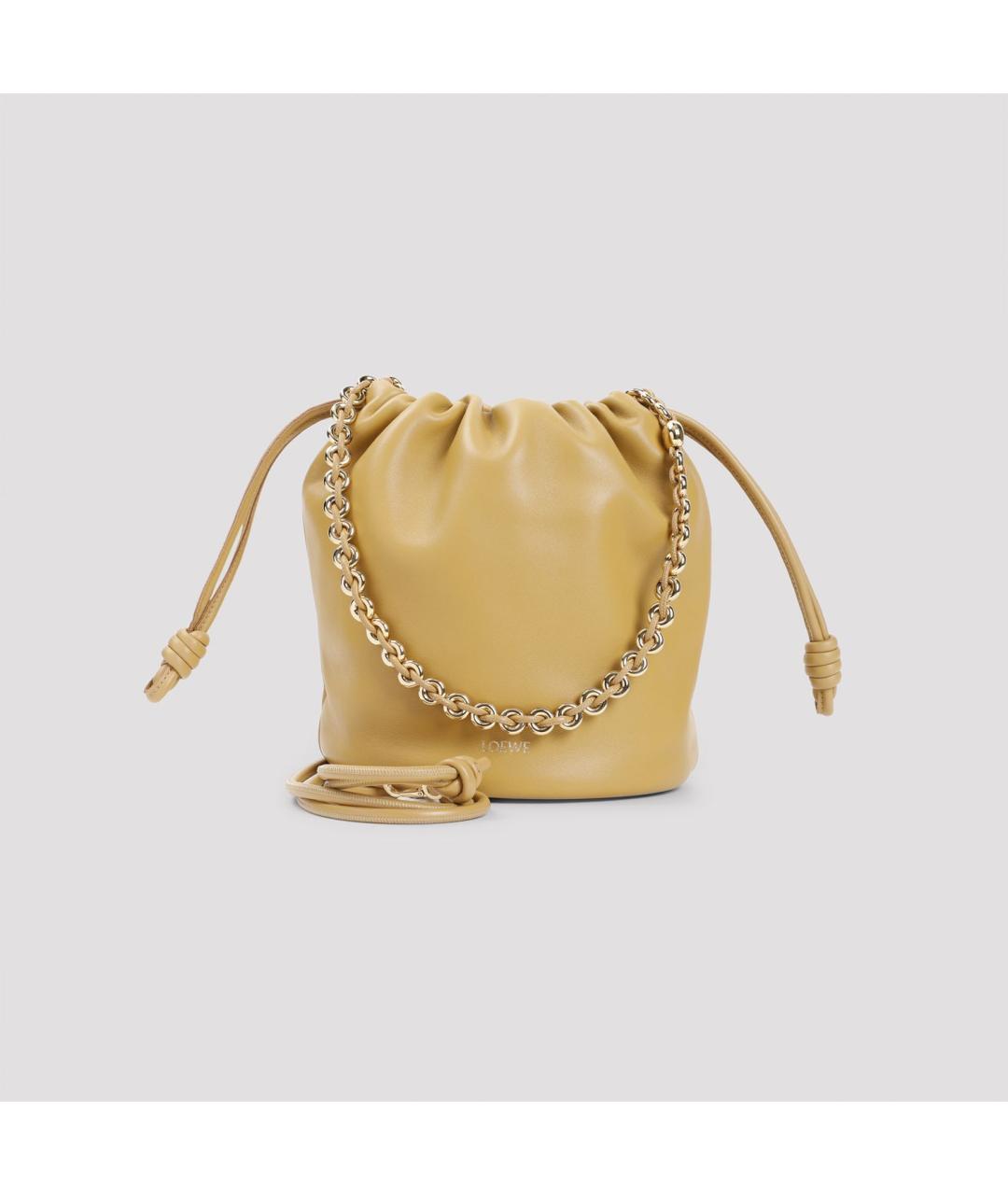LOEWE Бежевая кожаная сумка через плечо, фото 2