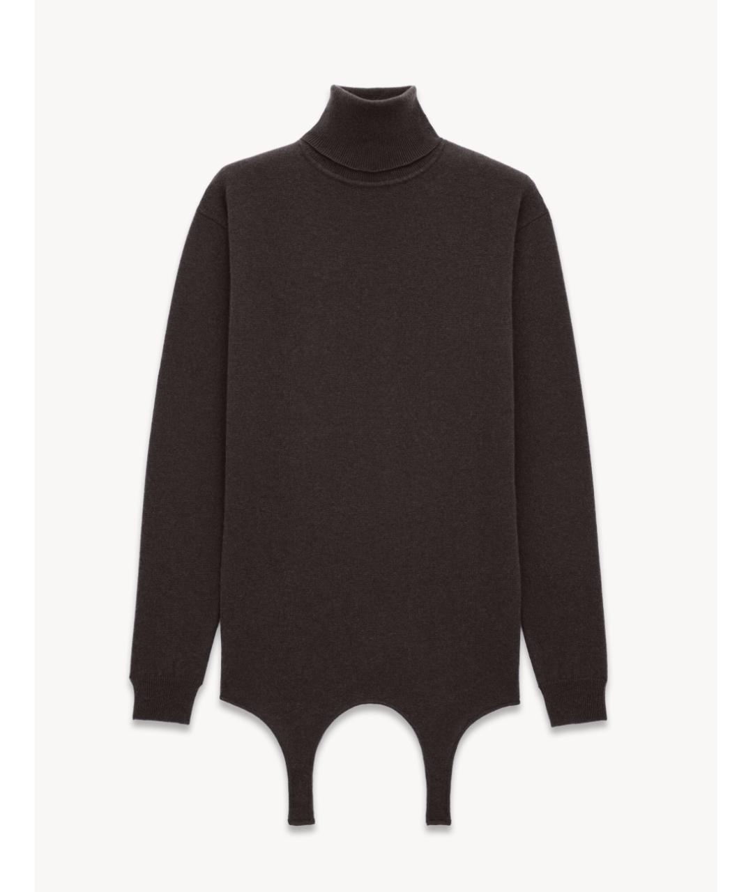 SAINT LAURENT Коричневый кашемировый джемпер / свитер, фото 6