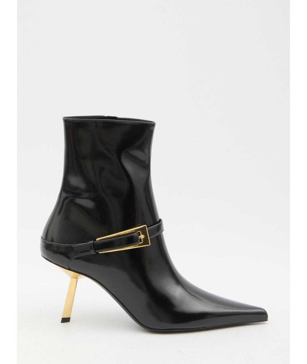 SAINT LAURENT Черные ботильоны из лакированной кожи, фото 6