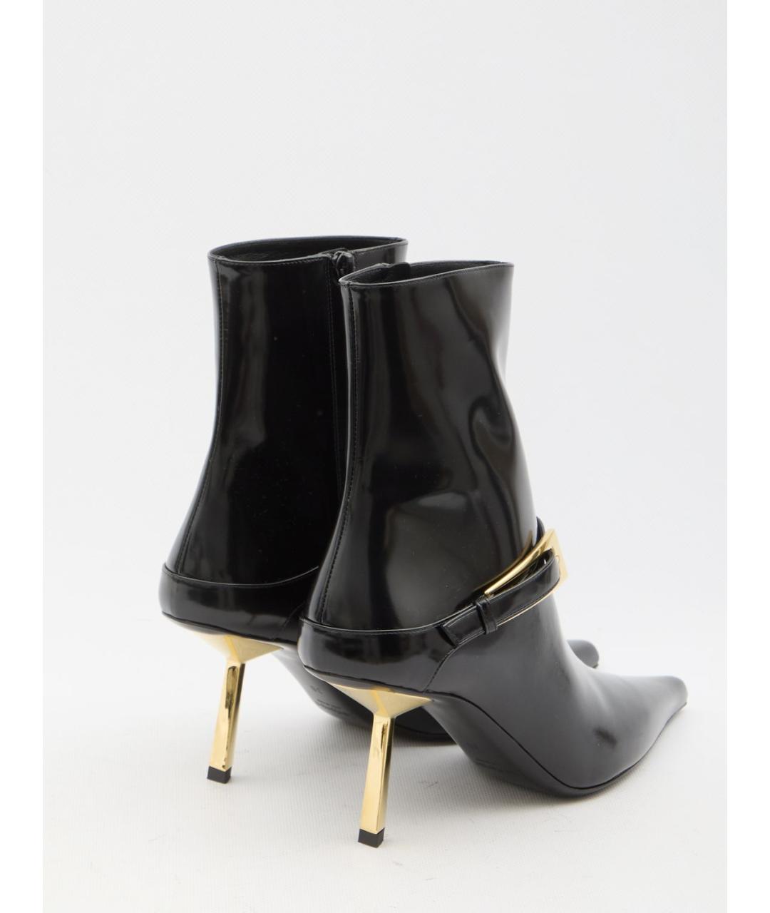 SAINT LAURENT Черные ботильоны из лакированной кожи, фото 3