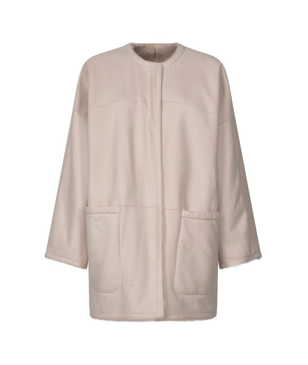 MAX MARA Бежевая меховая дубленка, фото 3