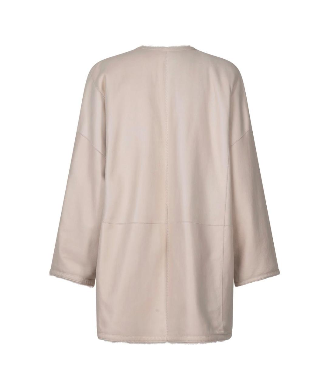 MAX MARA Бежевая меховая дубленка, фото 4