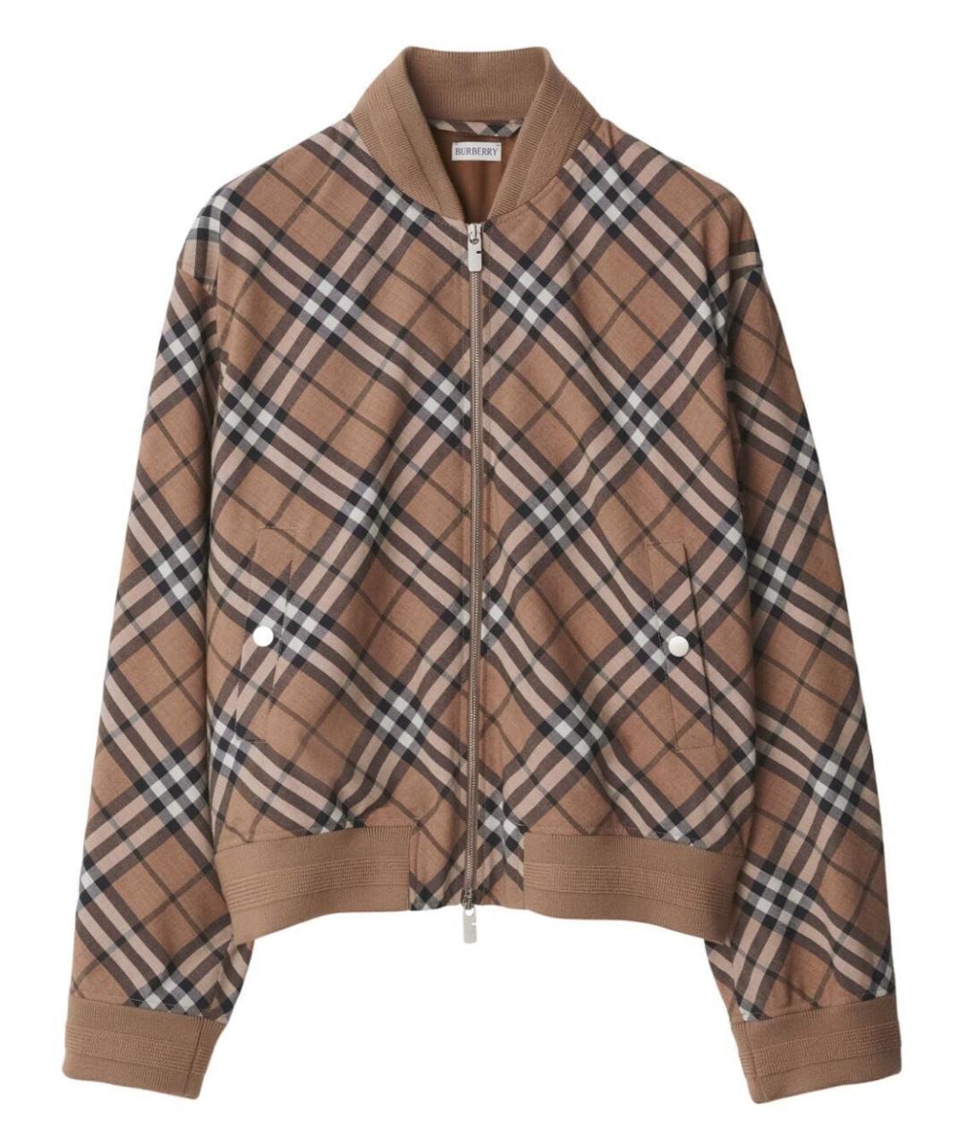 BURBERRY Коричневая полиэстеровая куртка, фото 1