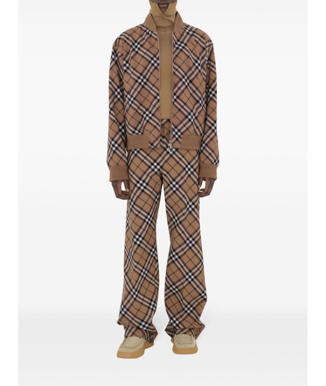 BURBERRY Коричневая полиэстеровая куртка, фото 2