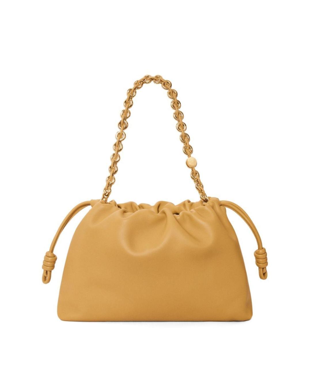 LOEWE Бежевая кожаная сумка через плечо, фото 4