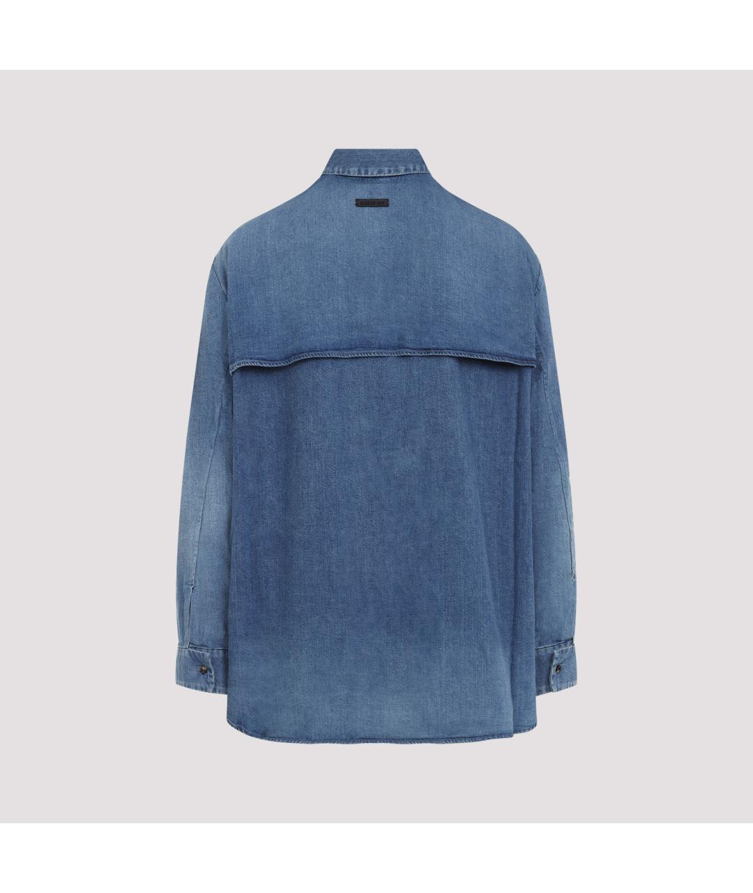 FEAR OF GOD Синяя хлопковая кэжуал рубашка, фото 3
