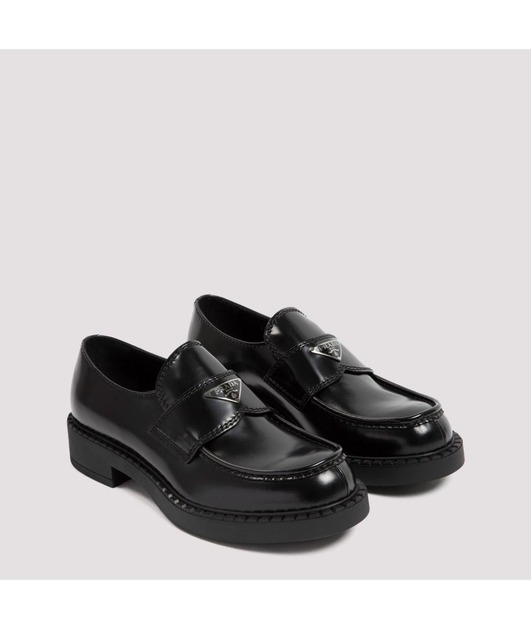 PRADA Черные кожаные лоферы, фото 4