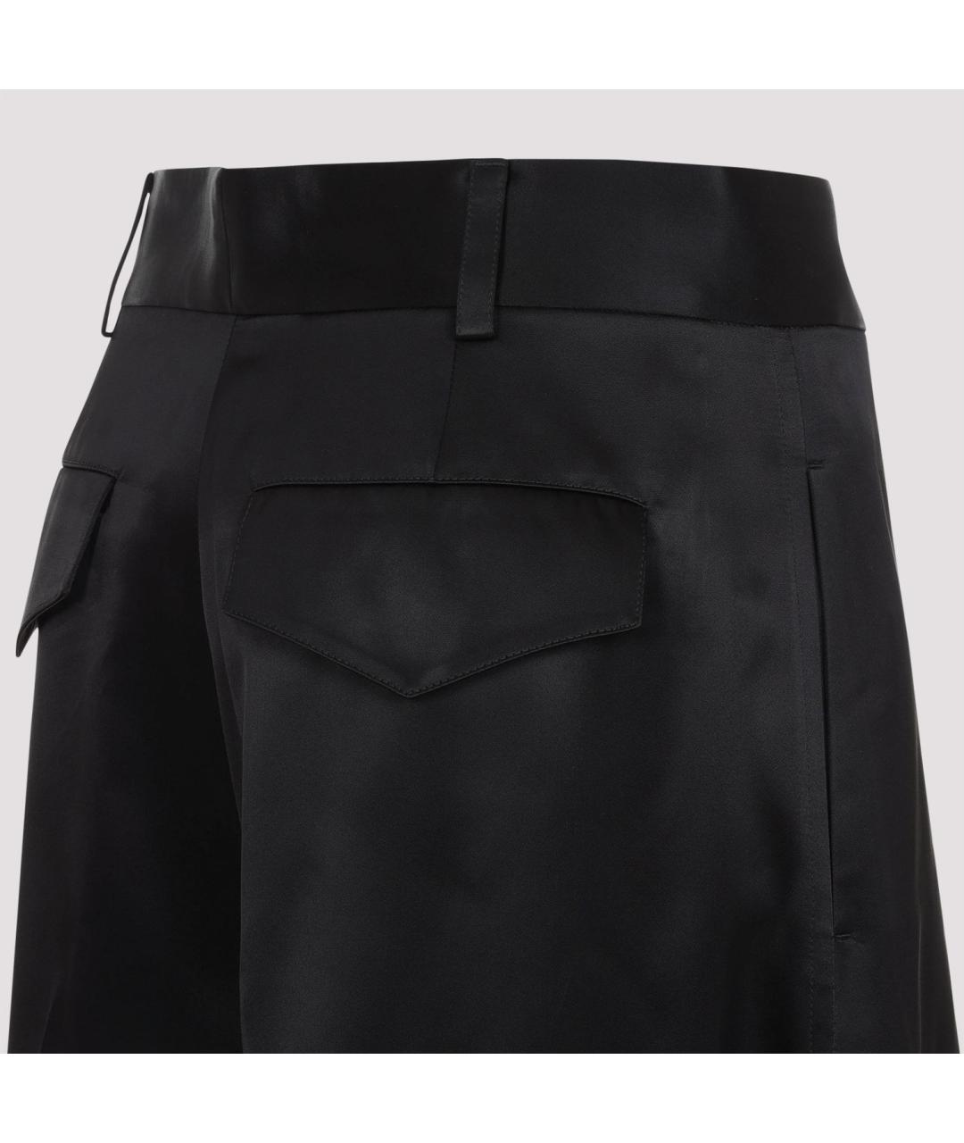 JIL SANDER Черные вискозные прямые брюки, фото 4