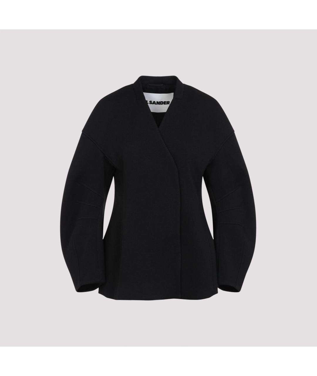 JIL SANDER Черная шерстяная куртка, фото 2