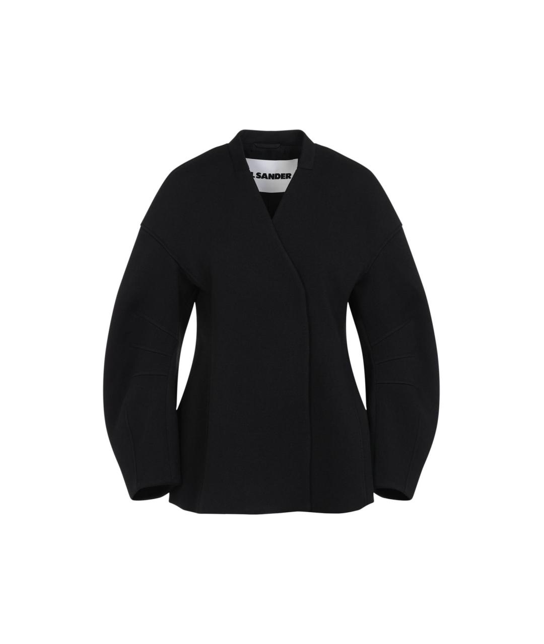 JIL SANDER Черная шерстяная куртка, фото 1