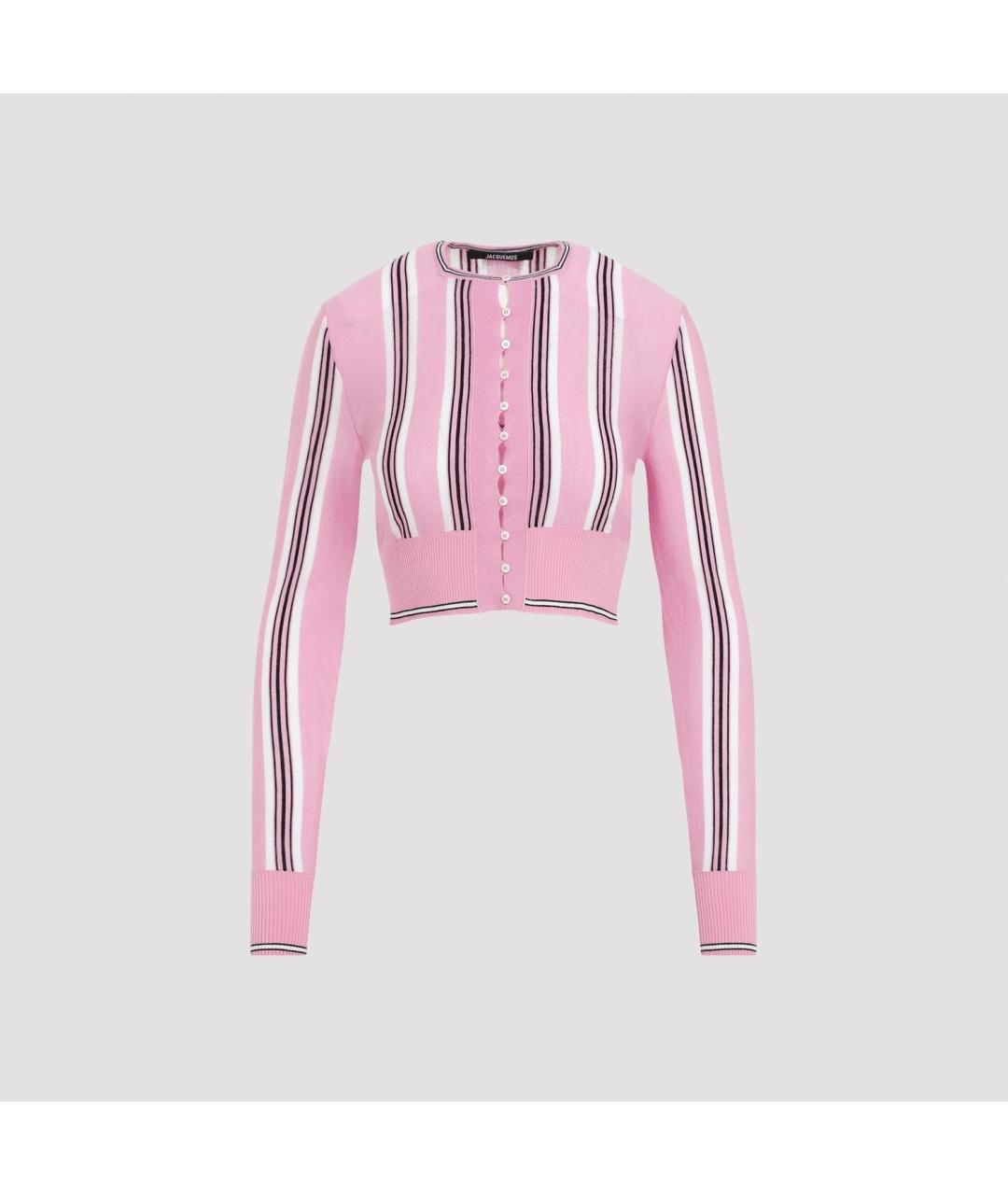 JACQUEMUS Розовый шерстяной кардиган, фото 2