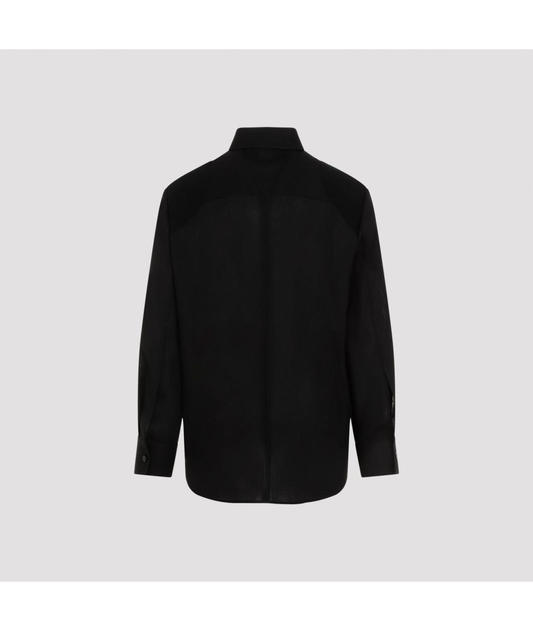 JIL SANDER Черная шерстяная кэжуал рубашка, фото 3
