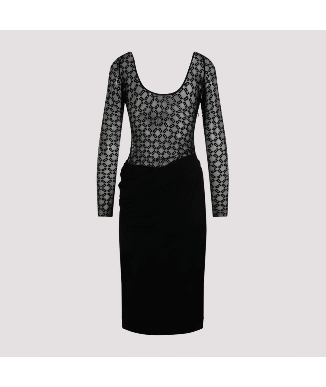GIVENCHY Черное вискозное повседневное платье, фото 3