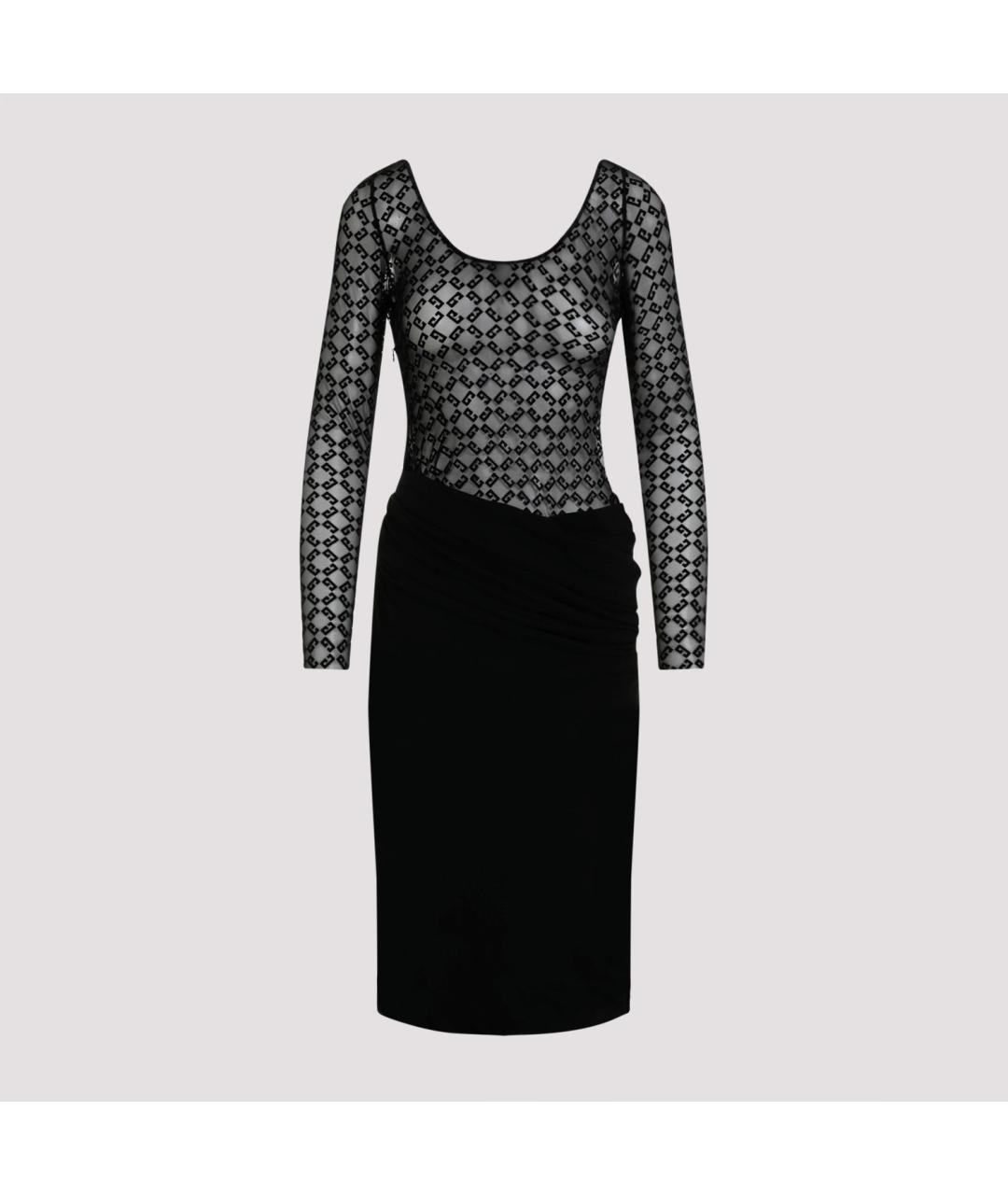 GIVENCHY Черное вискозное повседневное платье, фото 2