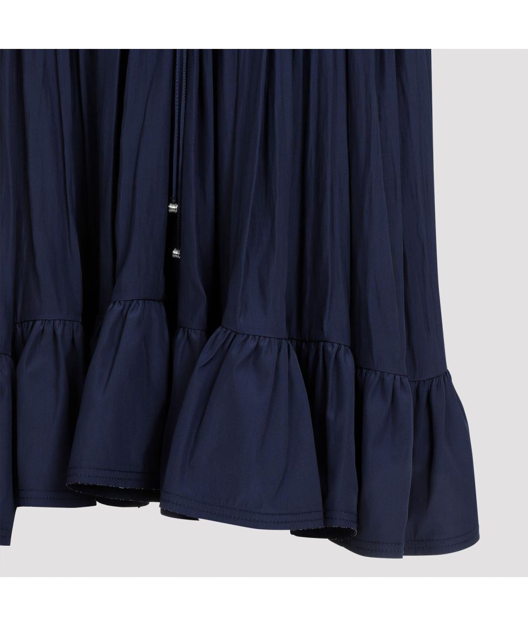 LANVIN Синее полиэстеровое повседневное платье, фото 5