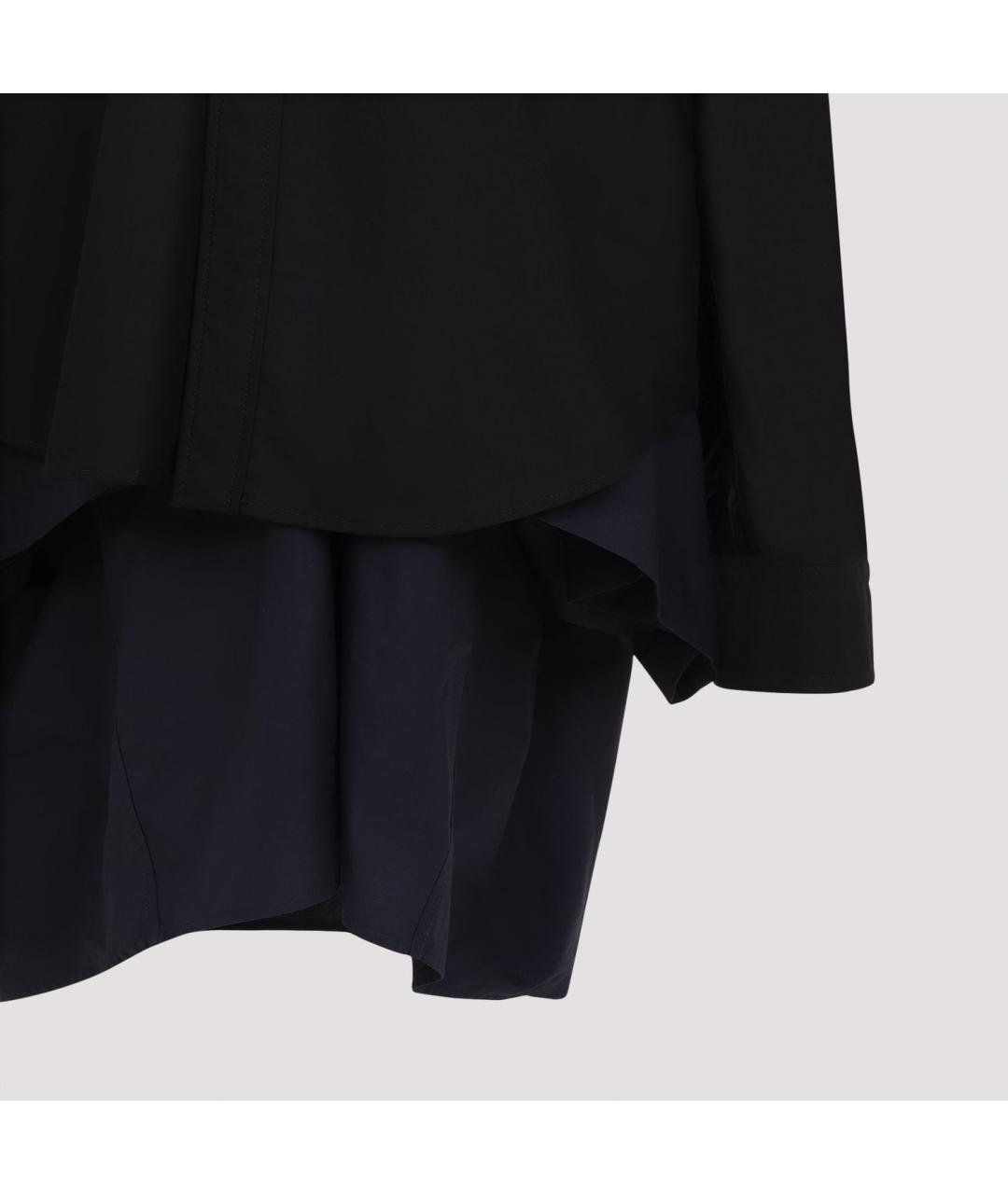 BALENCIAGA Черное хлопковое повседневное платье, фото 4