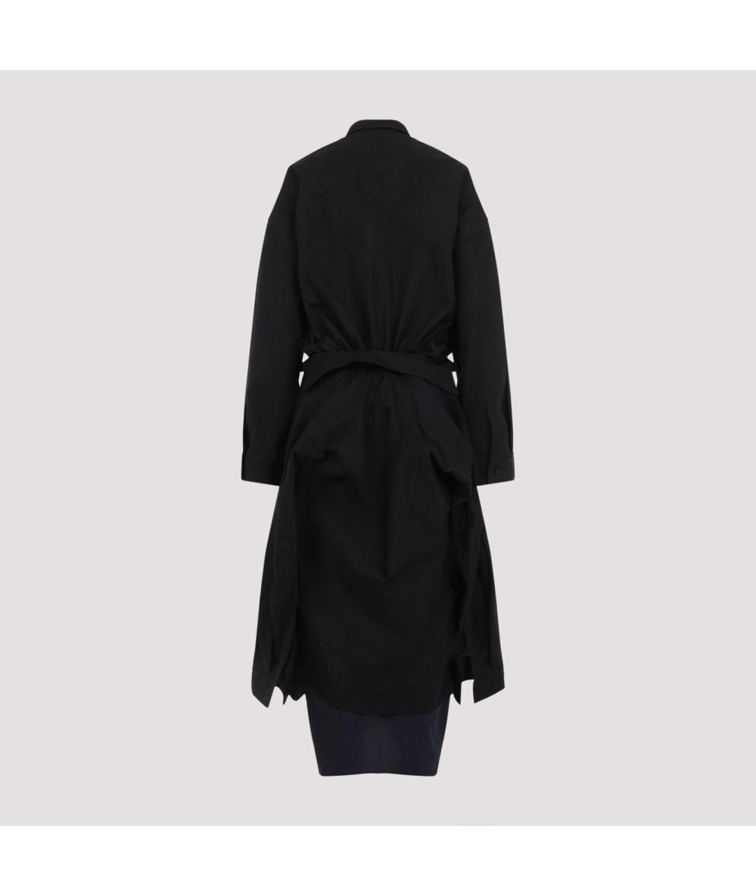 BALENCIAGA Черное хлопковое повседневное платье, фото 3