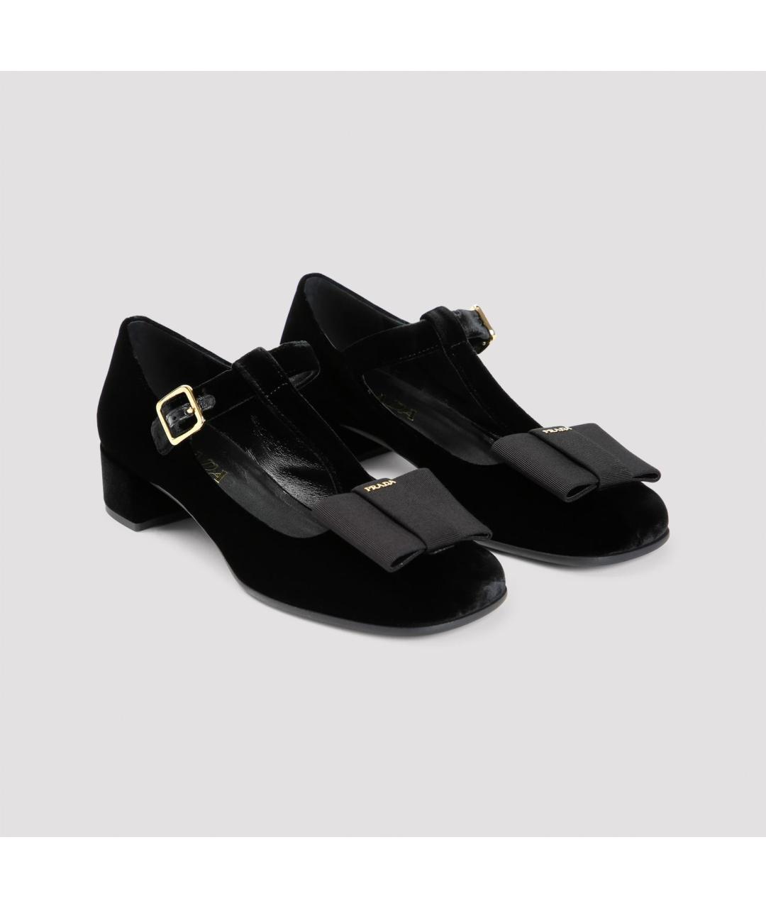 PRADA Черные текстильные туфли, фото 4