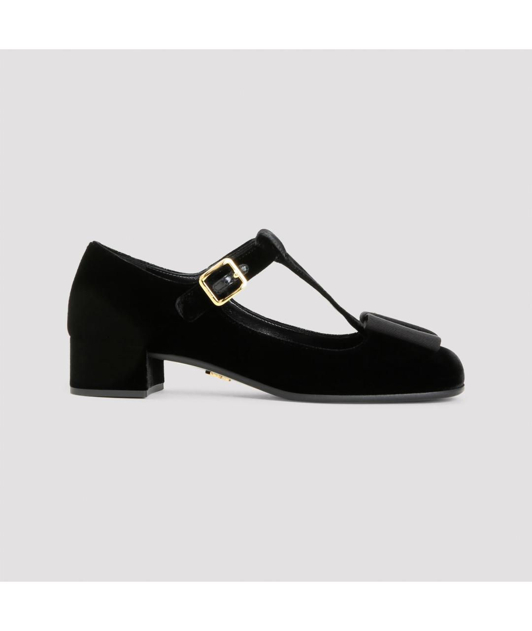 PRADA Черные текстильные туфли, фото 2