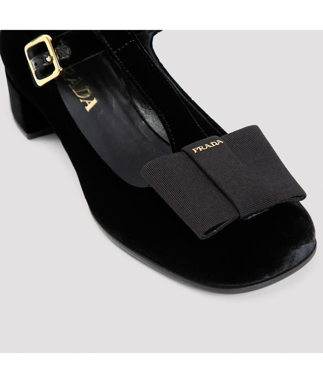 PRADA Черные текстильные туфли, фото 5