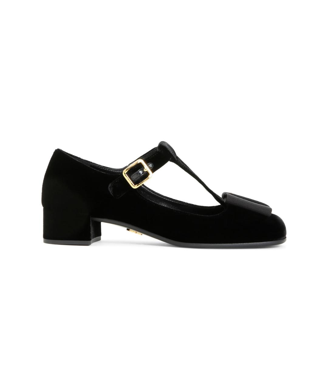 PRADA Черные текстильные туфли, фото 1