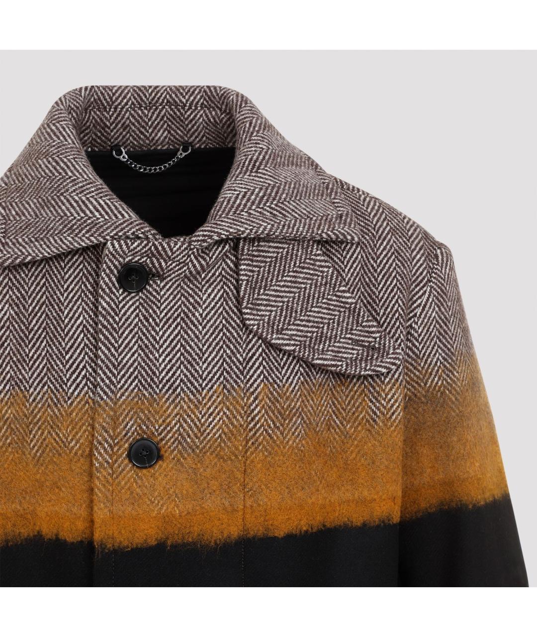 DRIES VAN NOTEN Коричневое шерстяное пальто, фото 4