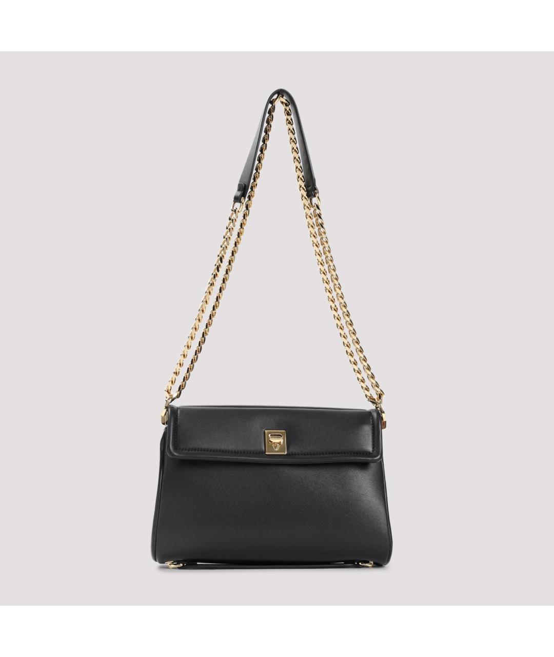 VALENTINO Черная кожаная сумка через плечо, фото 3