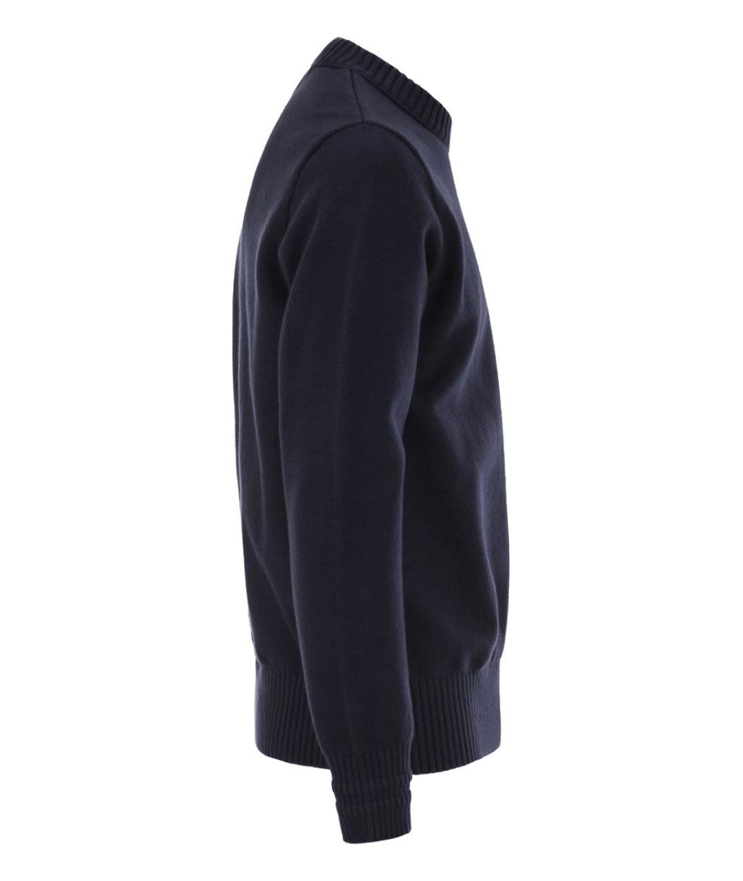 STONE ISLAND Темно-синий хлопковый джемпер / свитер, фото 3