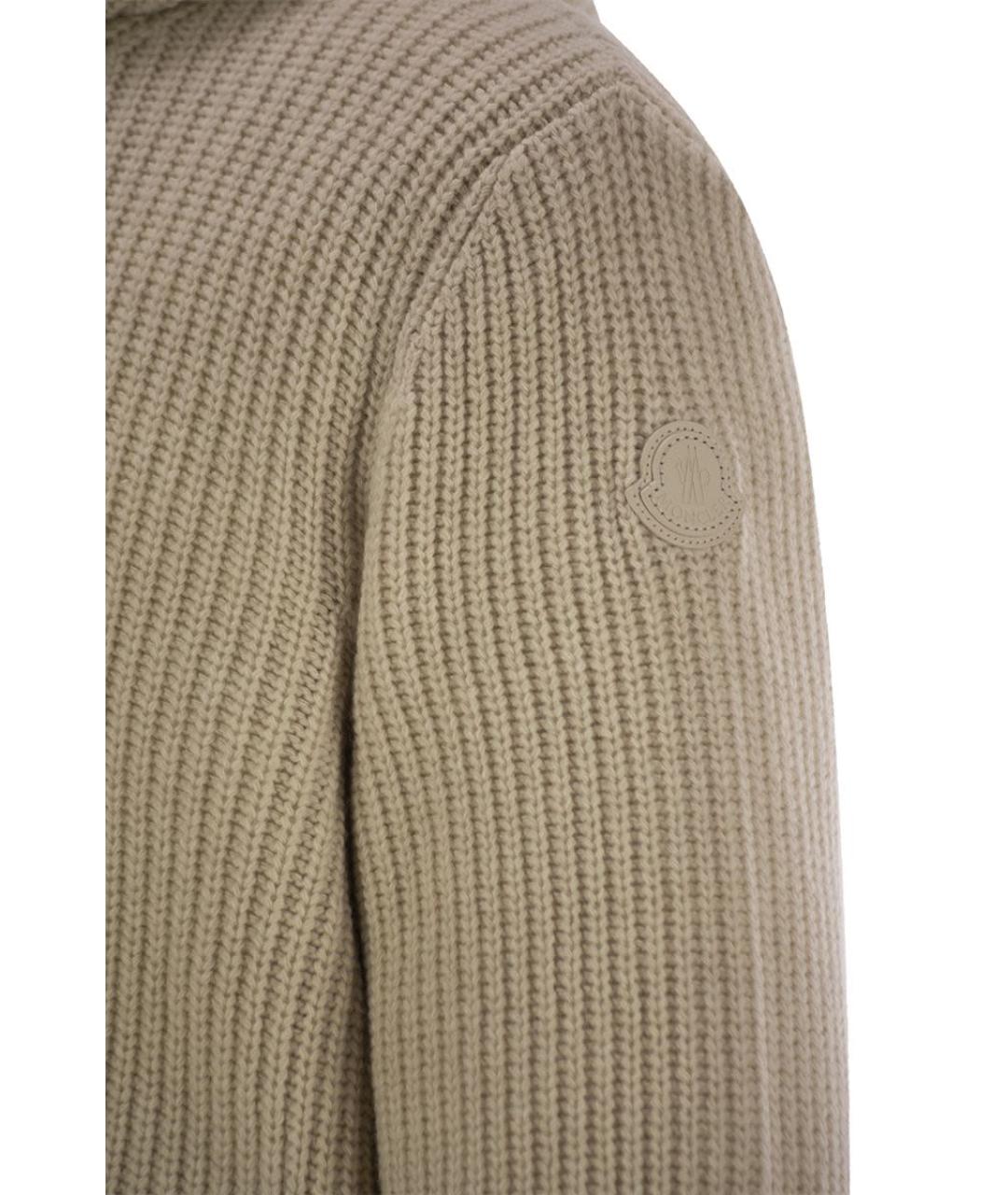 MONCLER Бежевая шерстяная куртка, фото 4