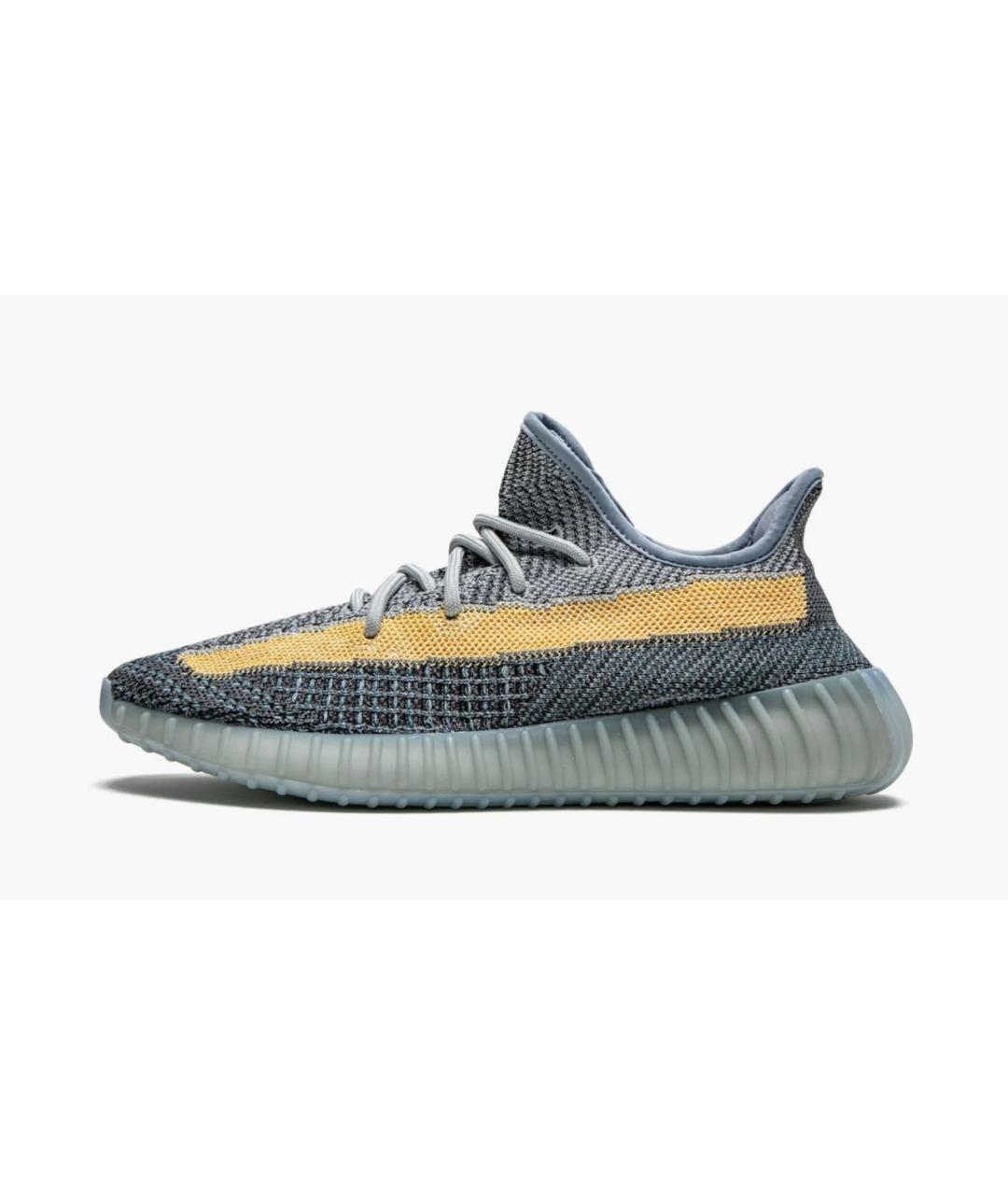 ADIDAS YEEZY Голубые текстильные низкие кроссовки / кеды, фото 7